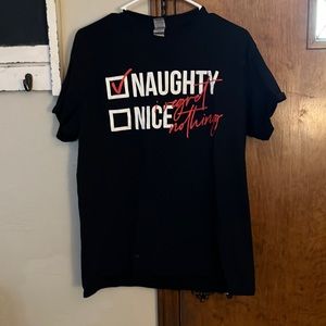 naughty or nice pajama shirt